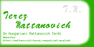 terez mattanovich business card
