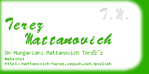 terez mattanovich business card